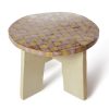 Shane Gabier Checkered Stool - Orchid/Lemon Clearance