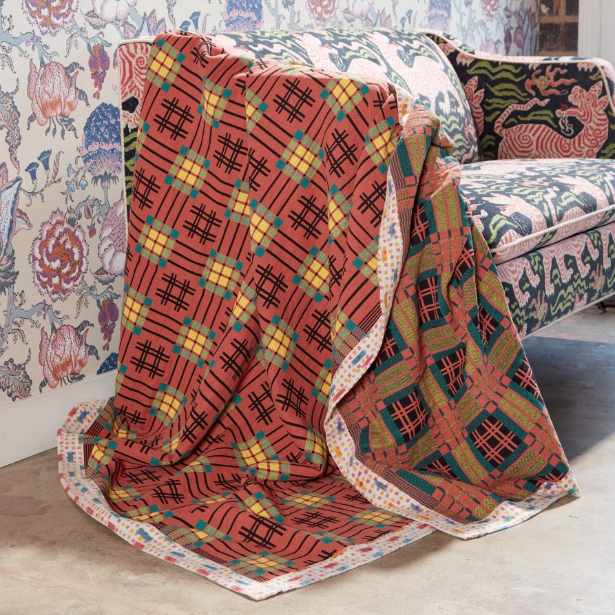 Gregory Parkinson Surround Assamese Cotton Blanket - Persimmon Petal Best