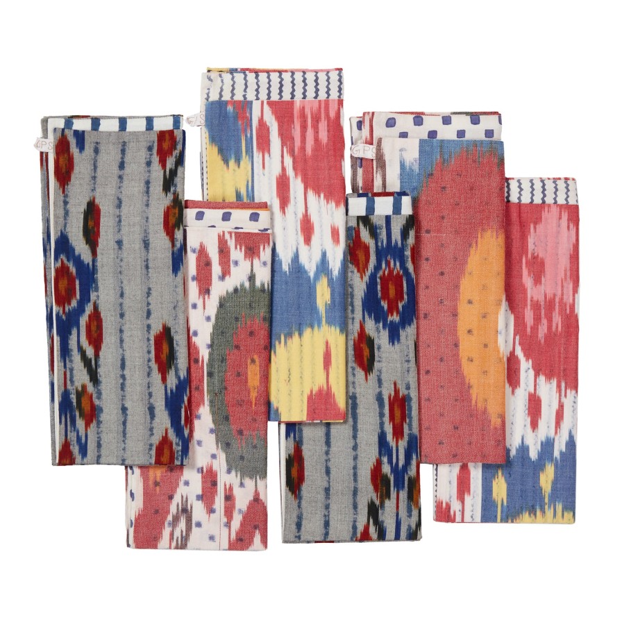 Gregory Parkinson Surround Ikat Napkins - Dusk Stripes Best