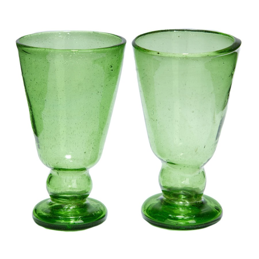 Malaika Sultan Wine Glasses - Green Online