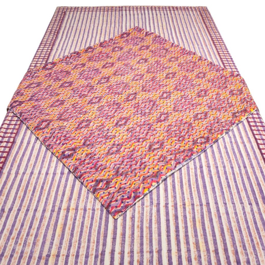 Gregory Parkinson Surround Ikat Table Square - Berry Lilac Zig Zag Online