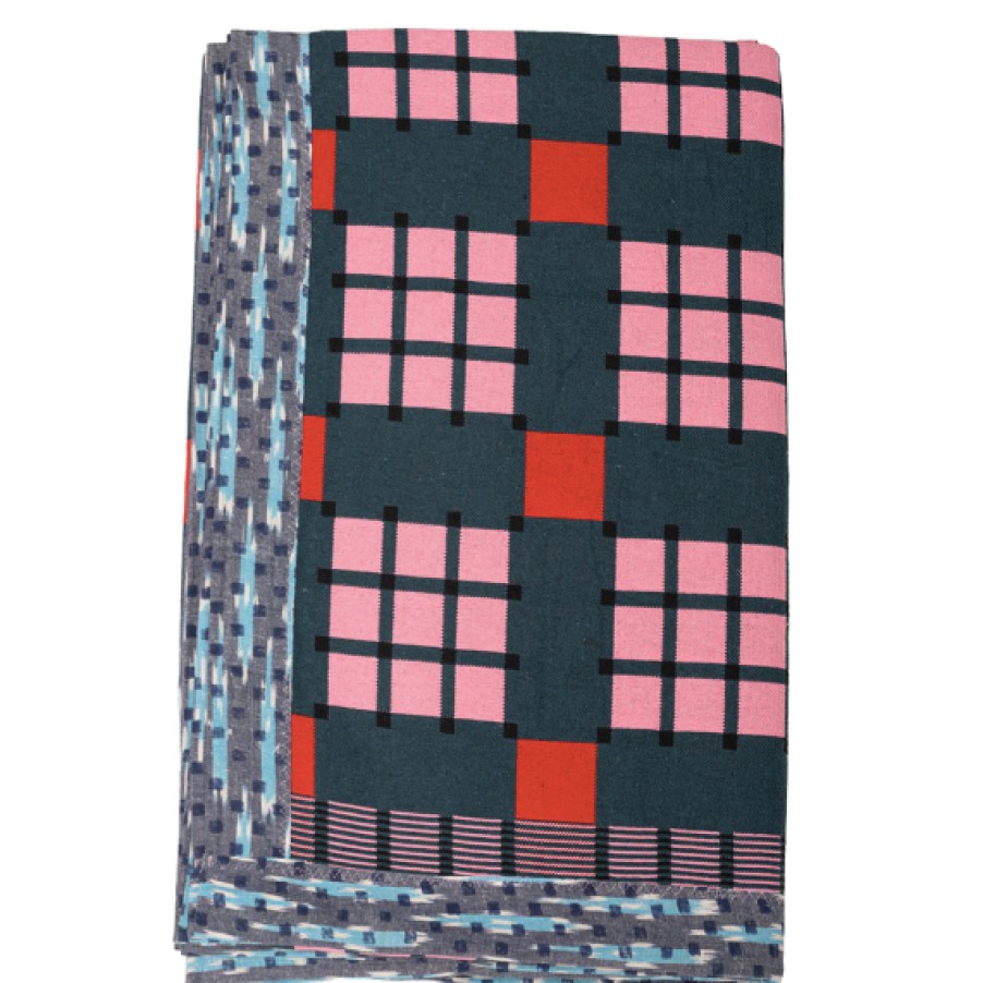 Gregory Parkinson Surround Assamese Cotton Blanket - Night Fir Berry Best