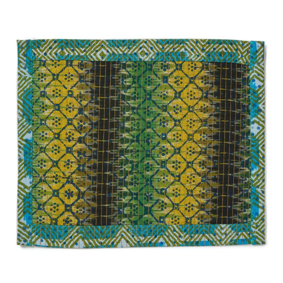 Gregory Parkinson Surround Ikat Placemats - Verde Noir New