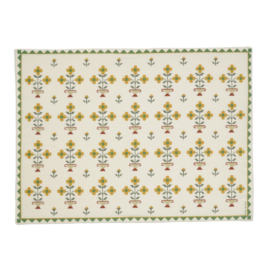 Malaika Ottoman Vase Placemats - Green Wholesale