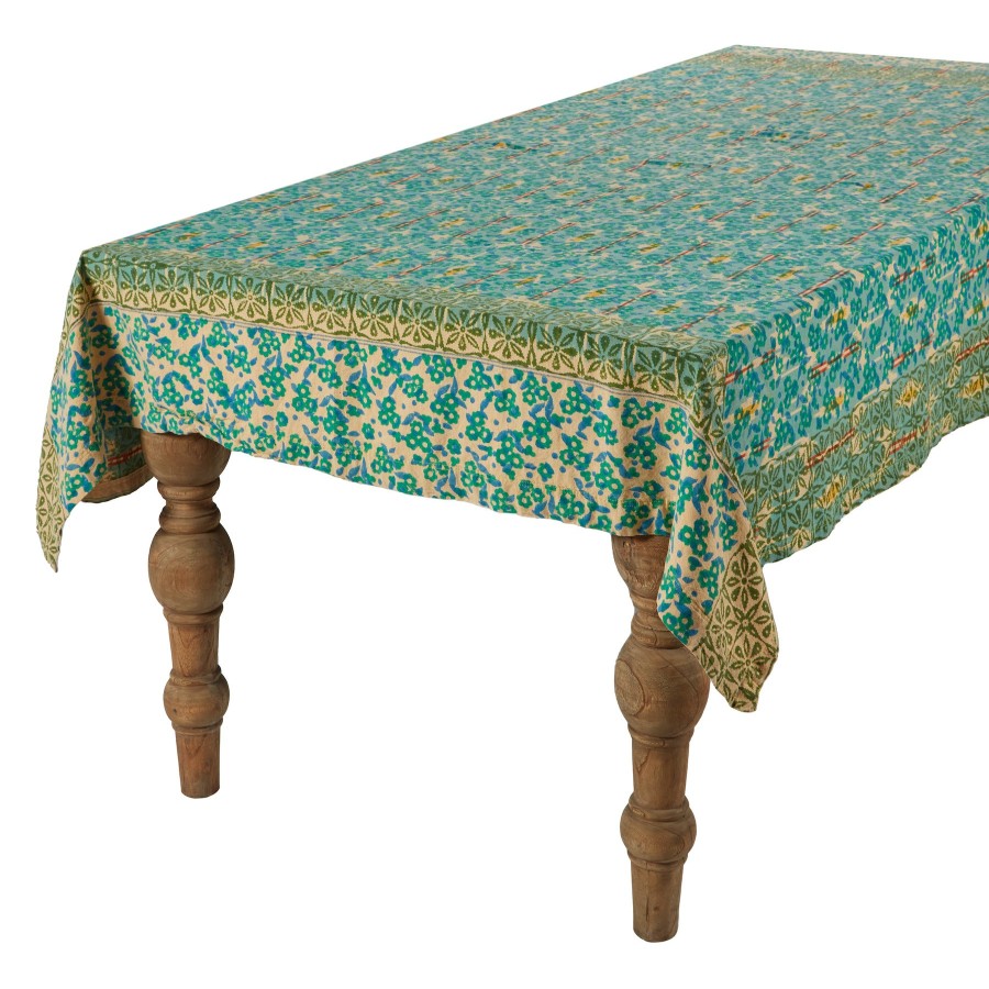 Gregory Parkinson Surround Ikat Tablecloth - Jade Petal Clearance