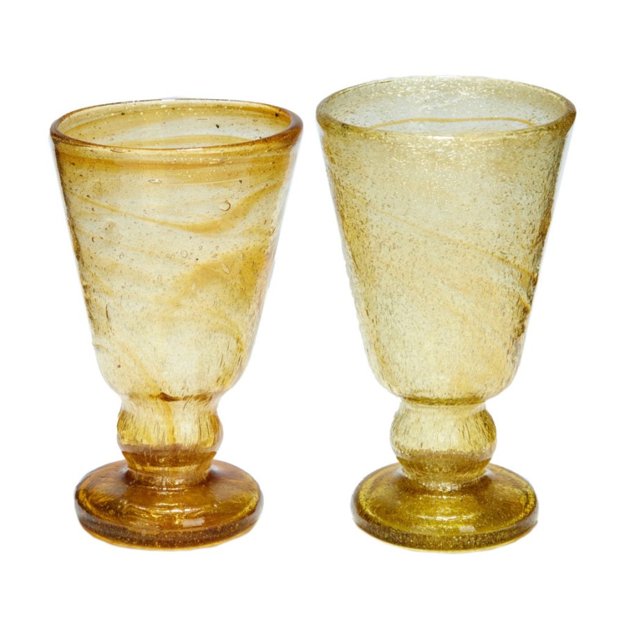 Malaika Sultan Wine Glasses - Amber Wholesale