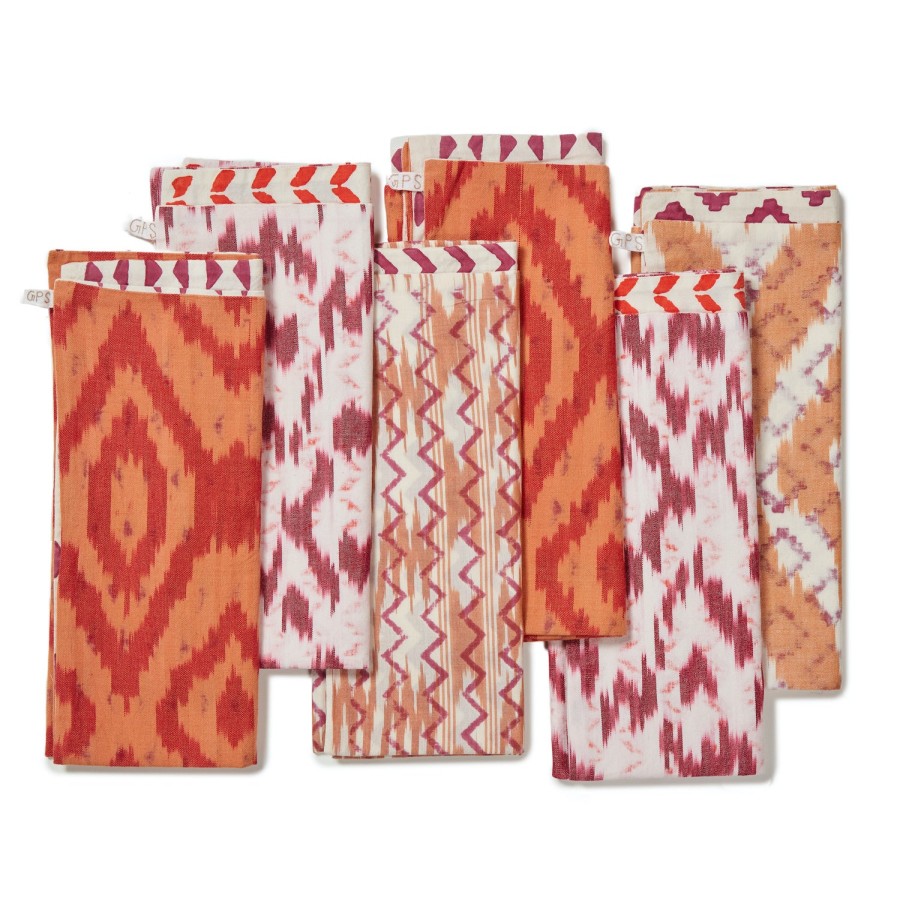 Gregory Parkinson Surround Ikat Napkins - Cocoa Cinnamon Online