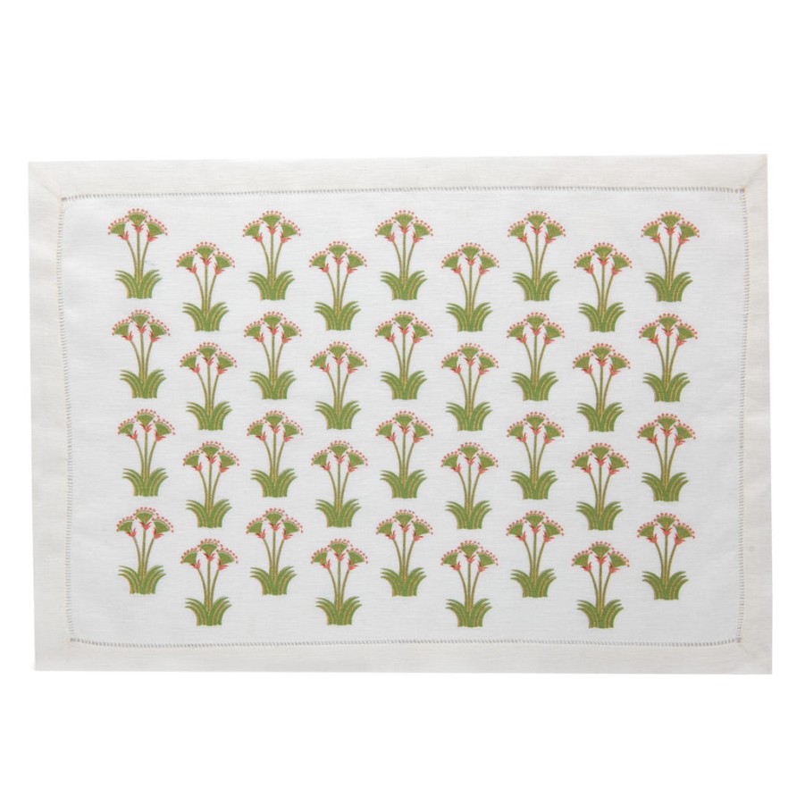 Malaika Nile Lotus Placemats - Green Clearance