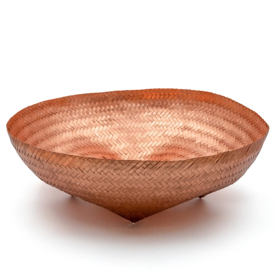 Rarities Woven Copper Bowl New