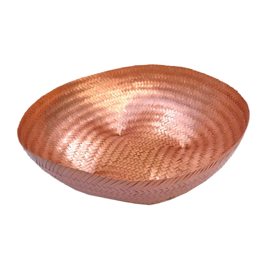 Rarities Woven Copper Bowl New