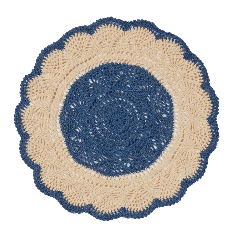 Malaika Silsila Crochet Placemats - Navy New