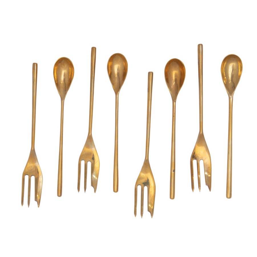 Dhaj Brass Dessert Flatware Set Clearance