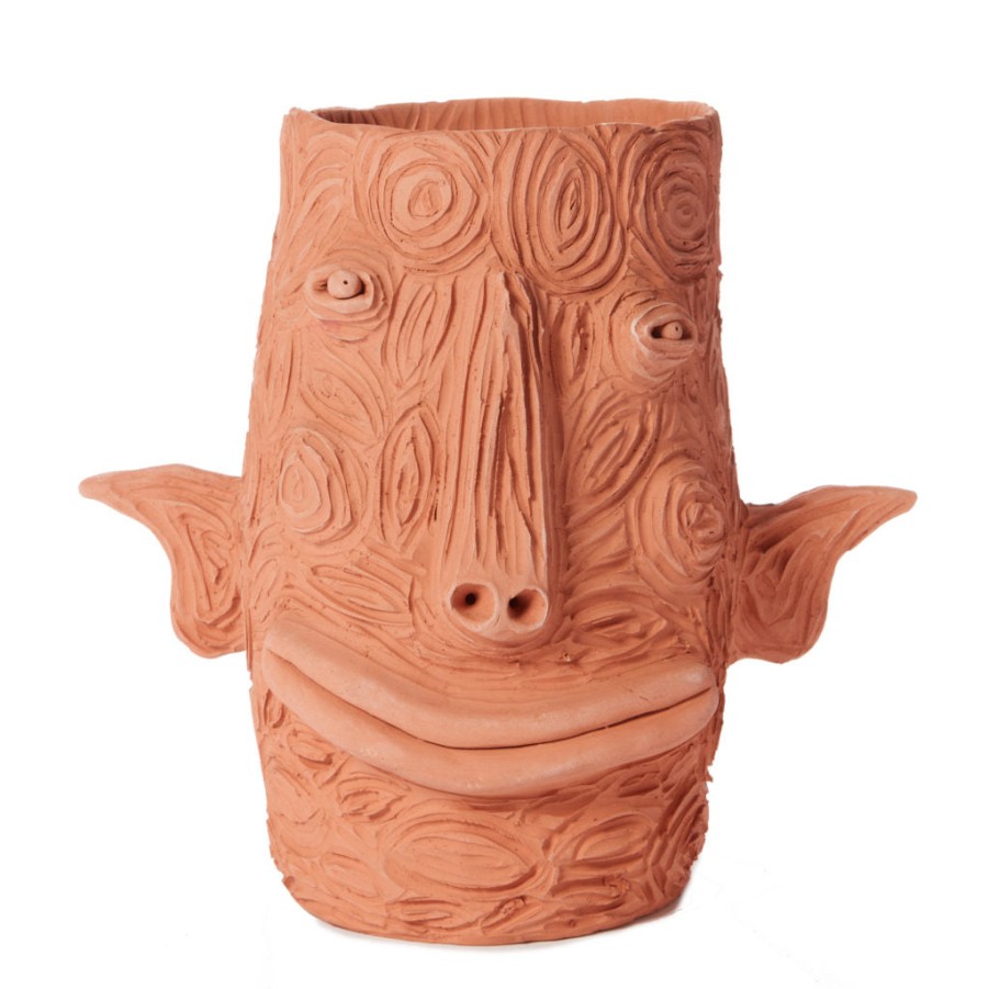 Cara de Planta Terracotta Planter - "Te Estoy Pensando Mucho" Online