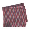 Gregory Parkinson Surround Ikat Placemats - Diamond Violet Rouge Quilted Hot